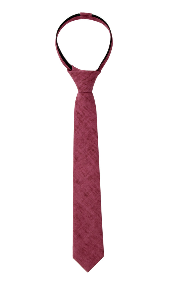 Boys' Mottled Linen Zipper Necktie