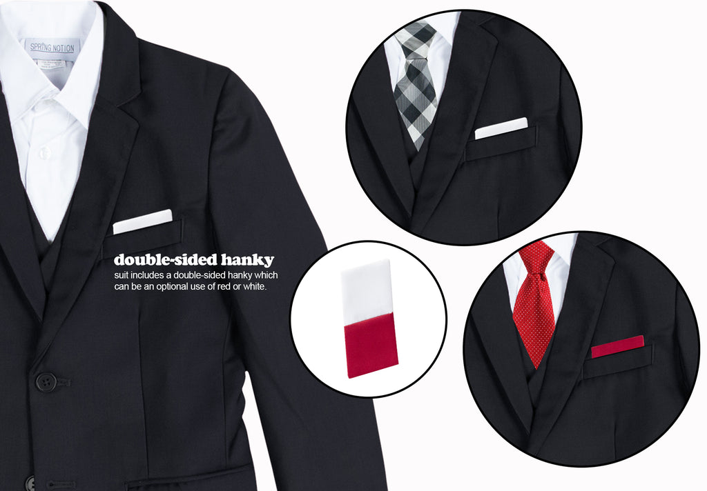 Boys' Tan-B 3-Piece Slim Fit Suit Set