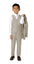 Boys' Tan 3-Piece Slim Fit Suit Set