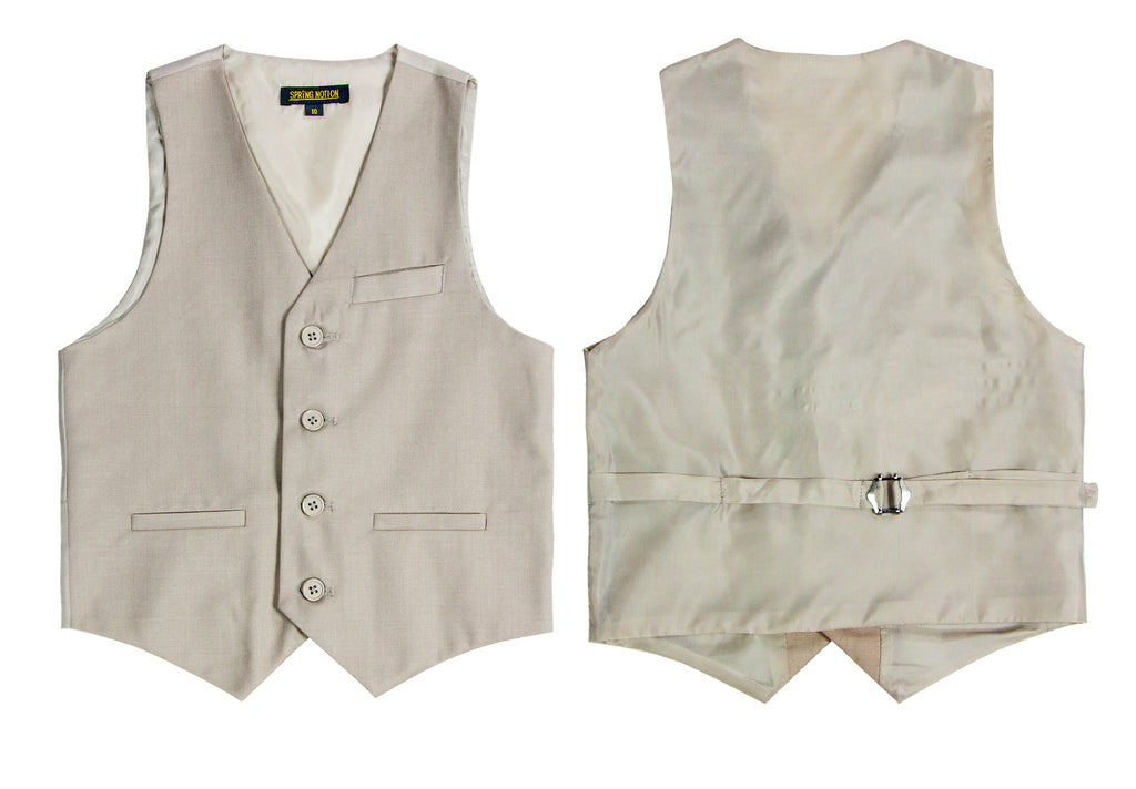 Boys' Tan-B 3-Piece Slim Fit Suit Set
