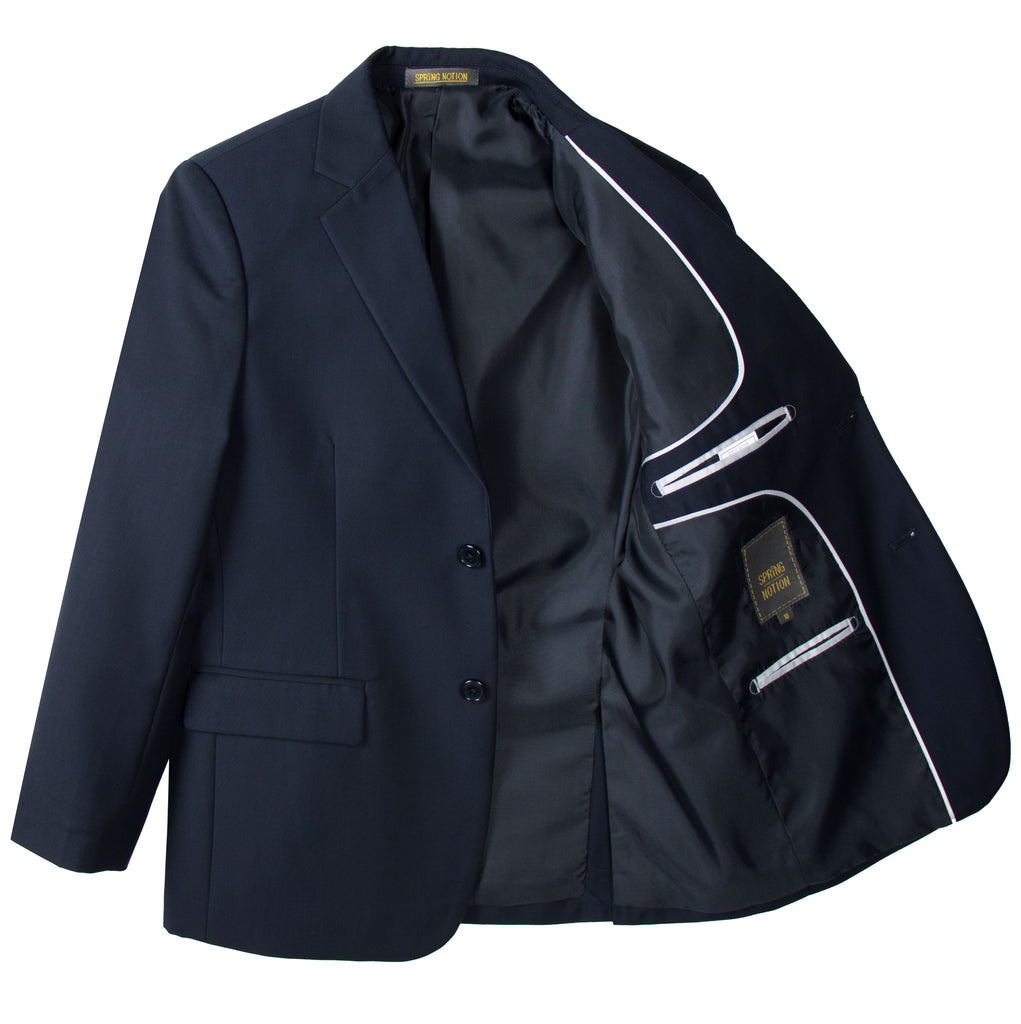 Boys' Navy Two Button Blazer