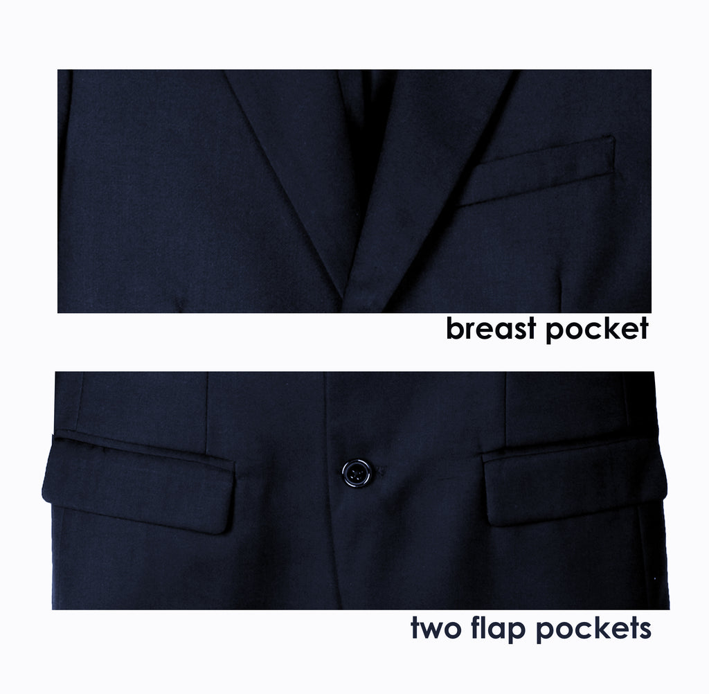 Boys' Navy Two Button Blazer