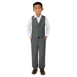 Boys' Charcoal 2-Piece Vest Set