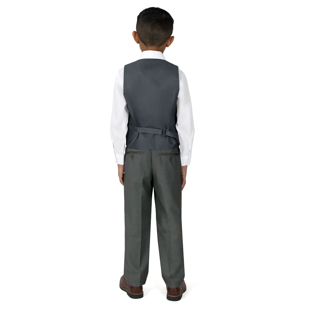 Boys' Charcoal 2-Piece Vest Set