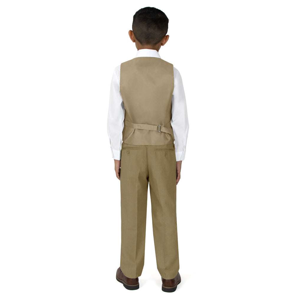 Boys' Khaki 2-Piece Vest Set
