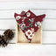 Boy's Cotton Floral Print Bow Tie and Pocket Square Set, Burgundy (Color F37)