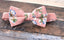 Boy's Cotton Floral Print Bow Tie and Pocket Square Set, Light Pink (Color F18)