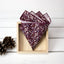 Men's Cotton Floral Bow Tie and Handkerchief Set, Wine (Color F47)