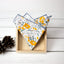 Men's Cotton Floral Bow Tie and Handkerchief Set, Marigold (Color F49)