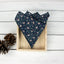 Men's Cotton Floral Bow Tie and Handkerchief Set, Navy (Color F57)