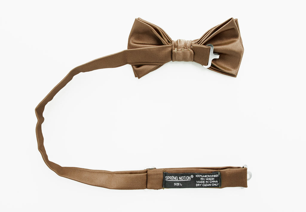 Boys' Solid Color Microfiber Pre-Tied Bow Tie