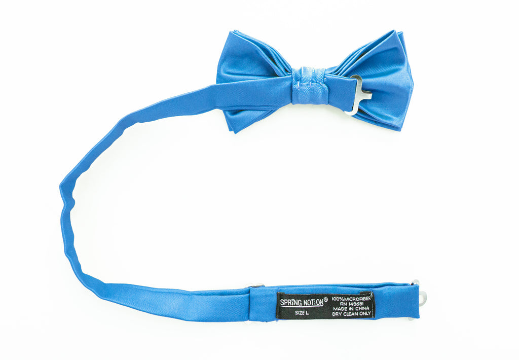 Boys' Solid Color Microfiber Pre-Tied Bow Tie