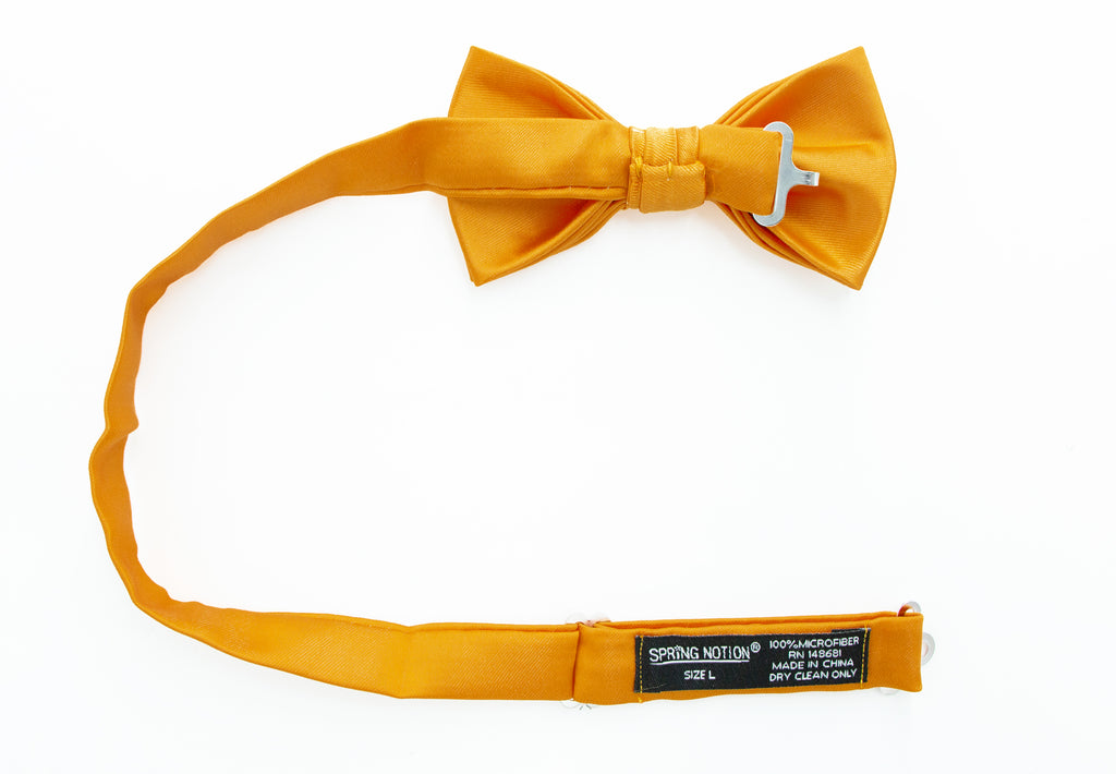 Boys' Solid Color Microfiber Pre-Tied Bow Tie