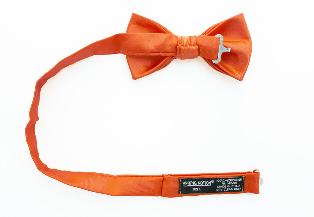 Boys' Solid Color Microfiber Pre-Tied Bow Tie