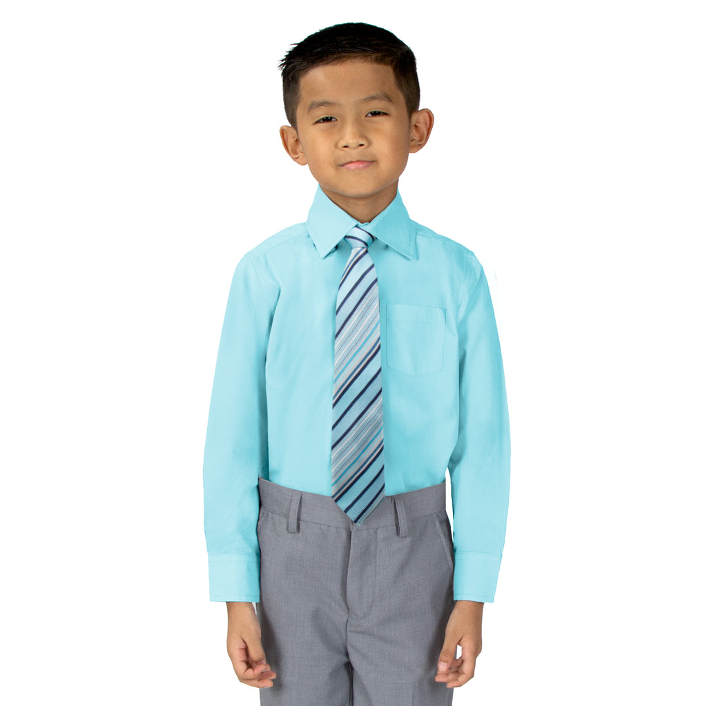 Boys' Dress Shirt and Tie Set