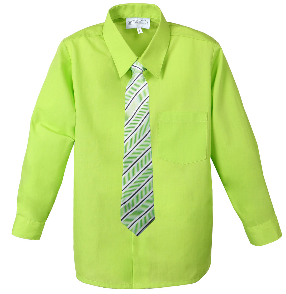 Boys' Dress Shirt and Tie Set