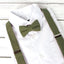 Boys' Linen Blend Suspenders and Bow Tie Set