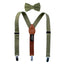 Boys' Linen Blend Suspenders and Bow Tie Set