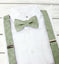 Boy's Mottled Linen Suspenders and Bow Tie Set