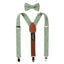 Boy's Mottled Linen Suspenders and Bow Tie Set