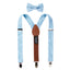 Boy's Mottled Linen Suspenders and Bow Tie Set