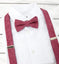 Boy's Mottled Linen Suspenders and Bow Tie Set