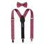 Boy's Mottled Linen Suspenders and Bow Tie Set