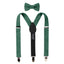 Boy's Mottled Linen Suspenders and Bow Tie Set