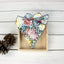 Men's Cotton Floral Bow Tie and Handkerchief Set, Black Mauve (Color F36)