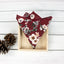Men's Cotton Floral Bow Tie and Handkerchief Set, Burgundy (Color F37)