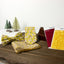 Men's Cotton Floral Bow Tie and Handkerchief Set, Mustard (Color F32)