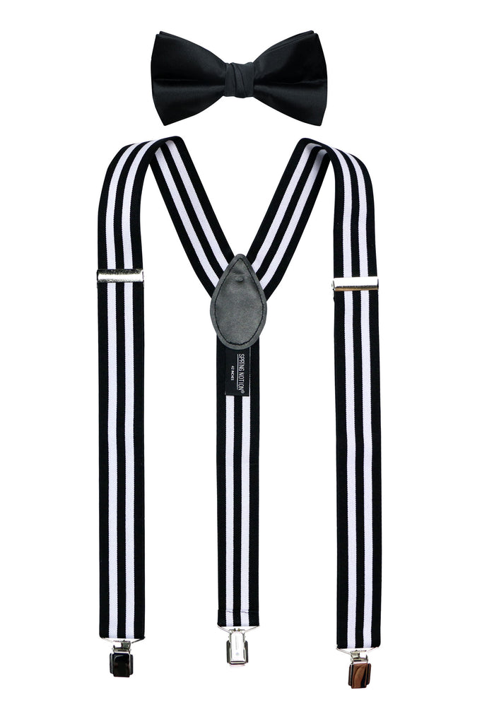 Men's Matching Suspenders and Bow Tie Set