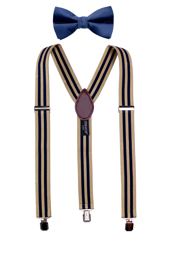 Men's Matching Suspenders and Bow Tie Set