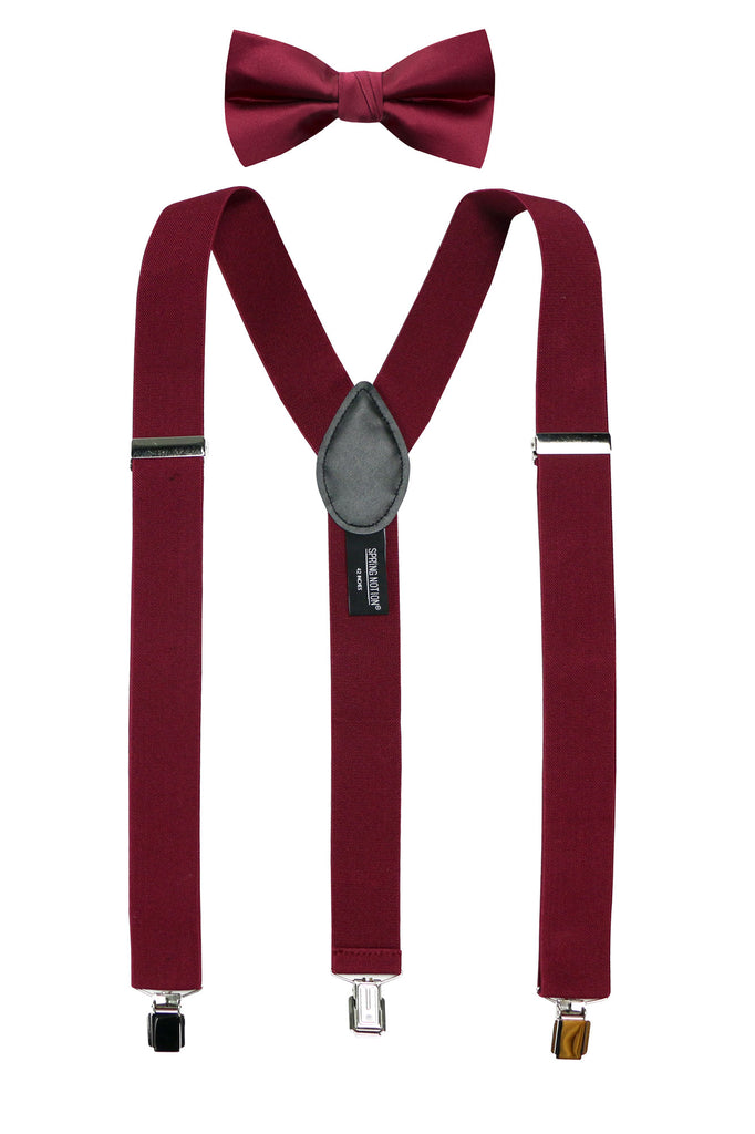 Men's Matching Suspenders and Bow Tie Set