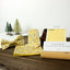 Men's Floral Necktie and Pocket Square Handkerchief Hanky Set, Yellow (Color F61)