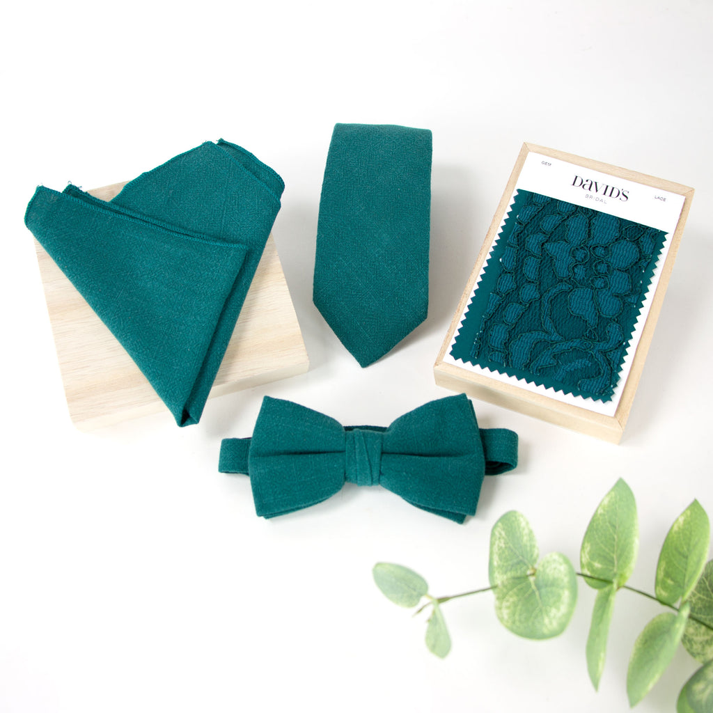 Boys' Linen Blend Suspenders and Bow Tie Set