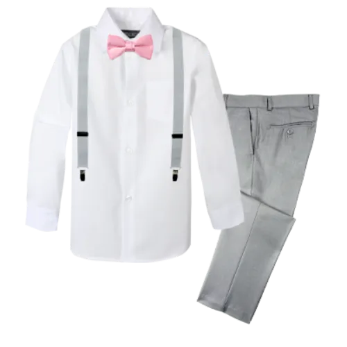 Boys' 4-Piece Customizable Suspenders Outfit - Customer's Product with price 52.95 ID bGlJNsZchIfDvE1ShWIpMLXJ