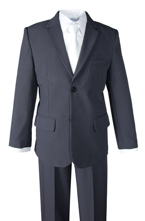 Boys' Charcoal 2-Piece Suit Set