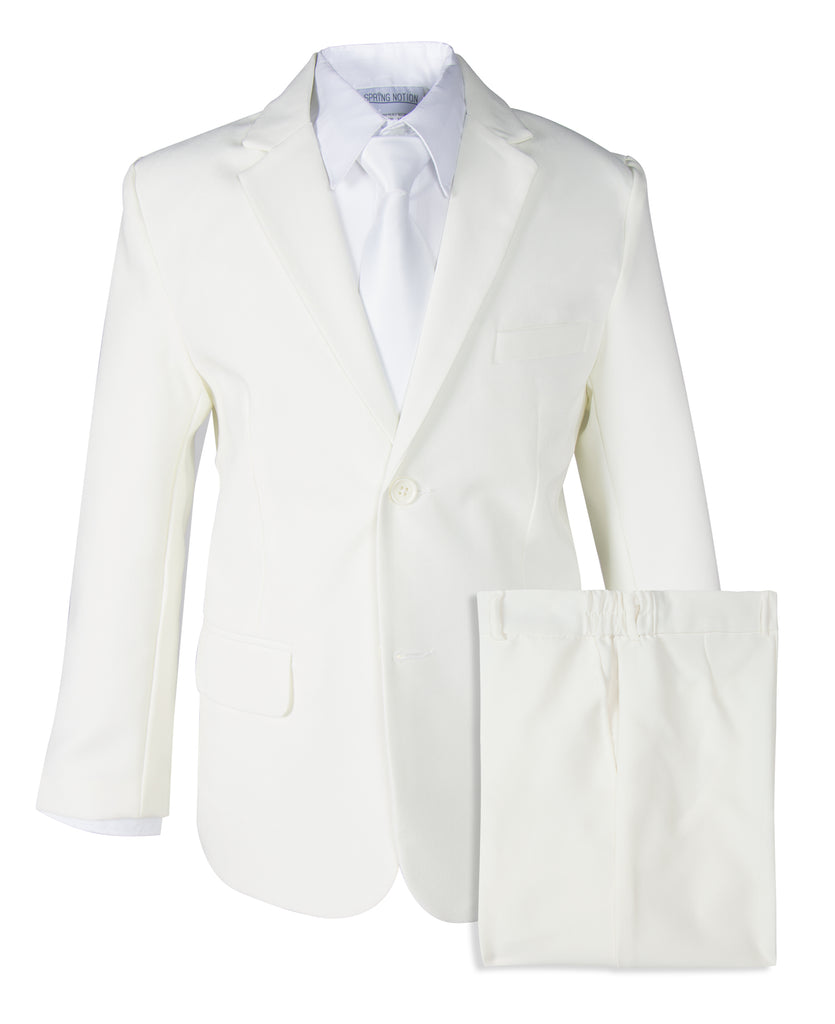 Boys' Ivory 2-Piece Suit Set