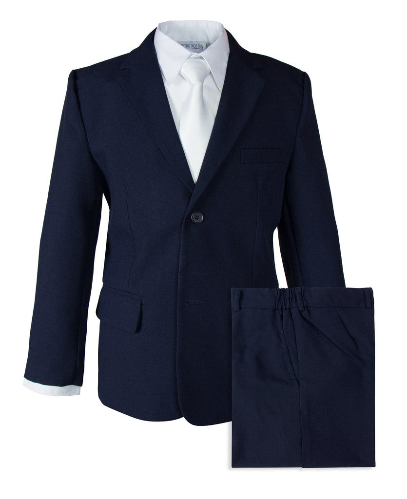 Boys' Navy 2-Piece Suit Set