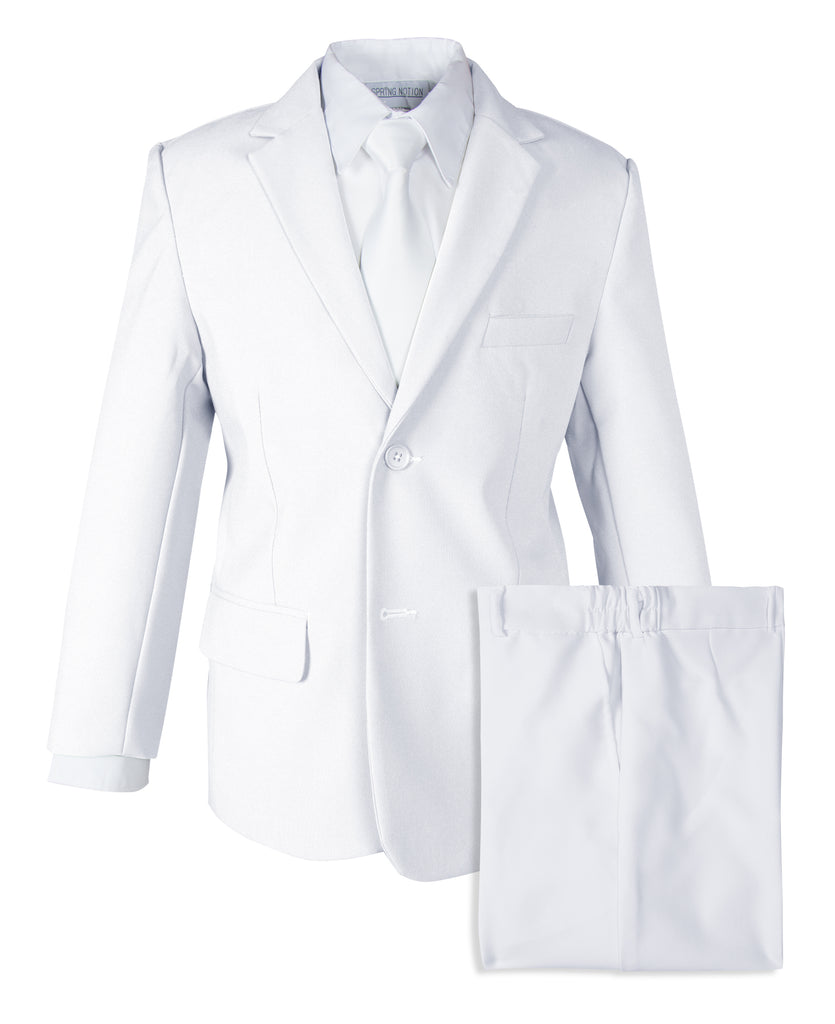 Boys' White 2-Piece Suit Set