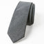 Men's Solid Color Chambray Cotton Skinny Tie