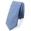 Men's Solid Color Chambray Cotton Skinny Tie