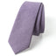 Men's Solid Color Chambray Cotton Skinny Tie