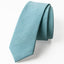 Men's Solid Color Chambray Cotton Skinny Tie