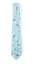 Men's Cotton Printed Floral Skinny Tie, Blue/White (Color F14)