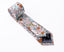 Men's Cotton Printed Floral Skinny Tie, Blue/Pink (Color F27)