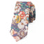 Men's Cotton Printed Floral Skinny Tie, Lavender Haze (Color F53)