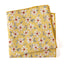 Boys' Cotton Floral Print Pocket Square, Mustard (Color F32)