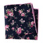 Men's Cotton Floral Print Pocket Square, Navy/Pink (Color F38)